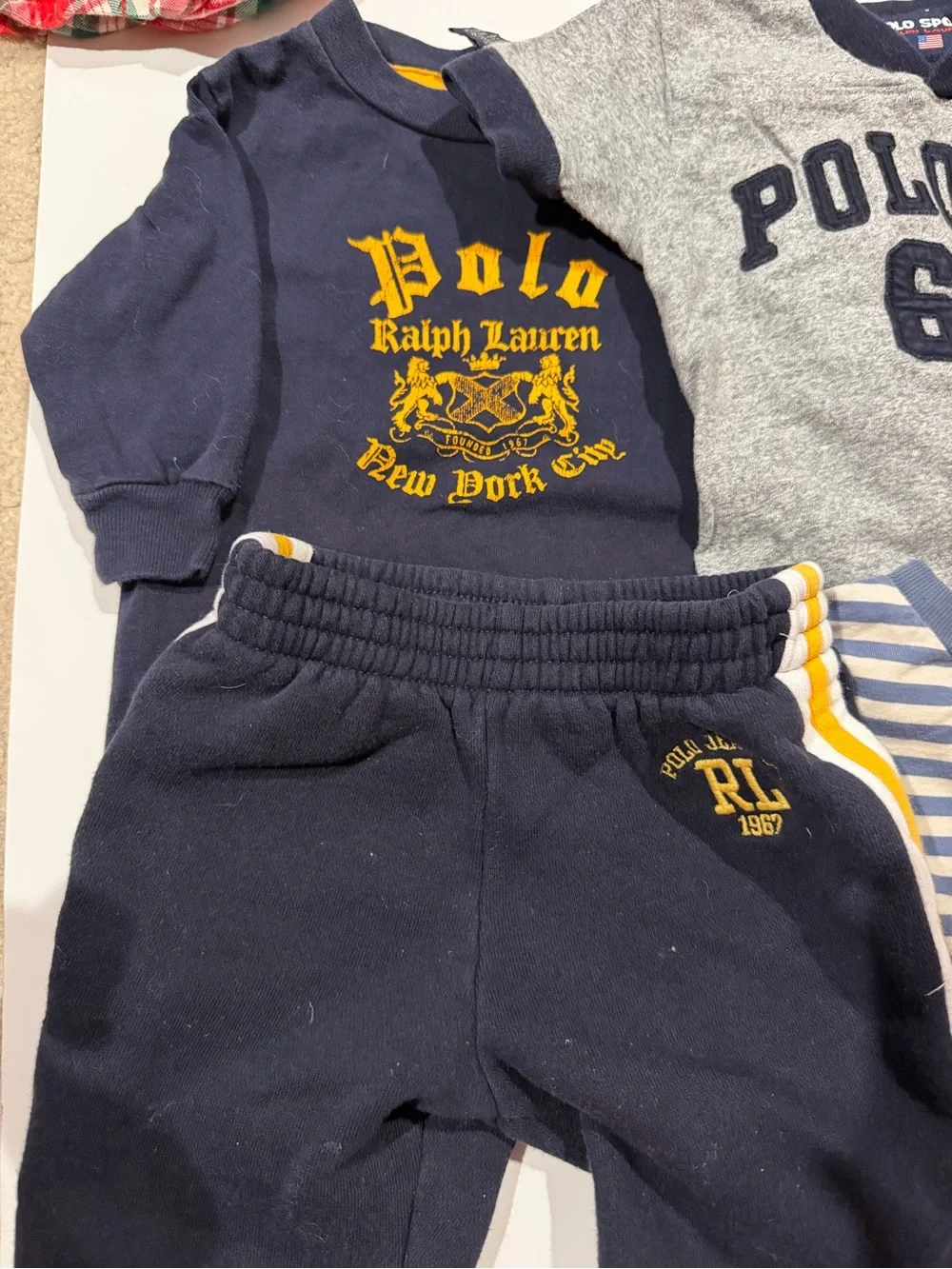 Polo by Ralph Lauren Navy and Gray Kids Sweatpants - Polo by Ralph Lauren